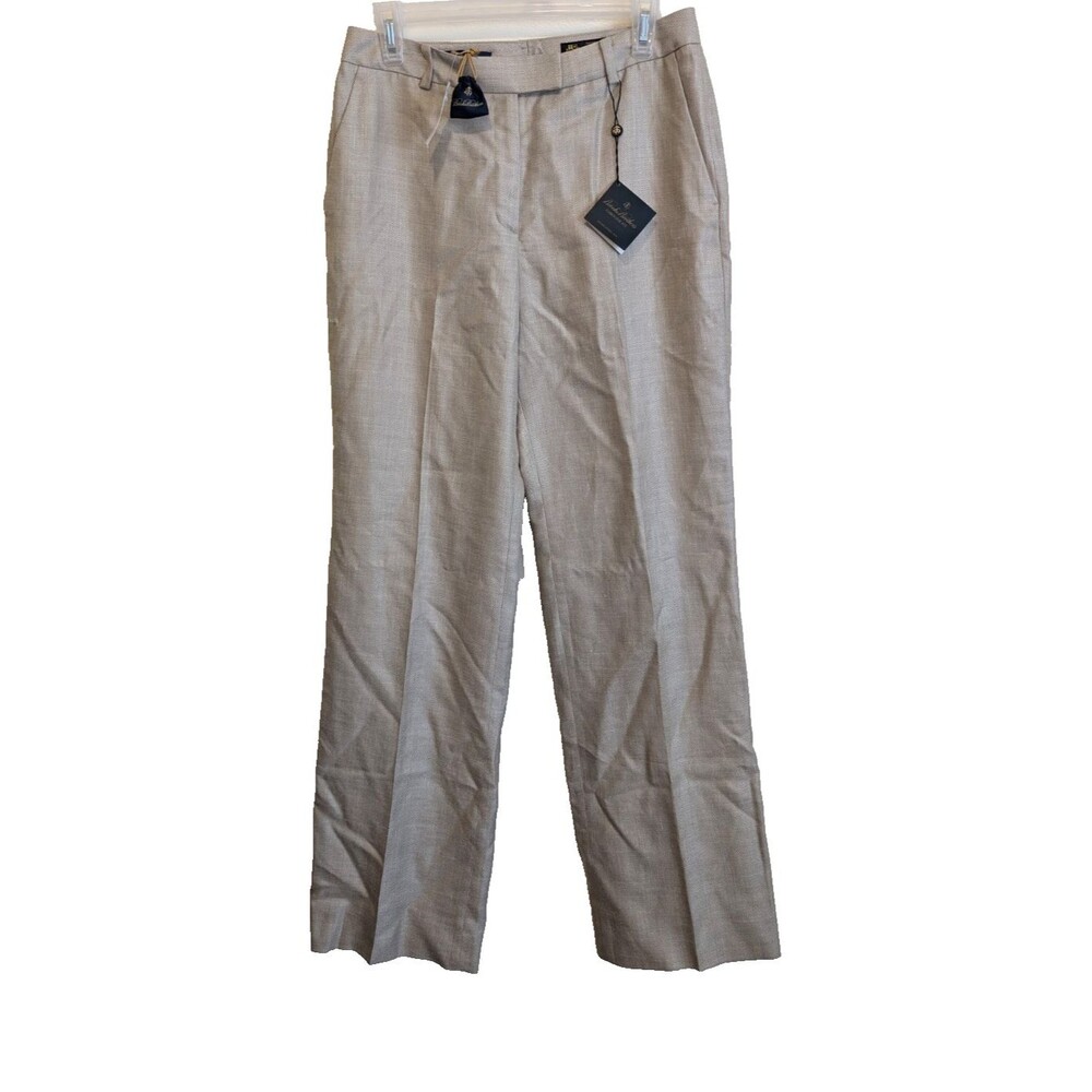 Brooks Brothers Womens Caroline Fit Pant Loro Piana Fabric Wool Silk Career US 6
